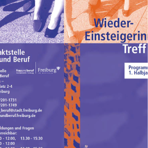 Banck Design macht Folder für Stadt Freiburg: Wiedereinsteigerinnen Treff